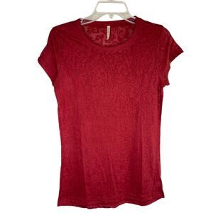 Rue 21 burnout babydoll shirt, red, size XL, EUC